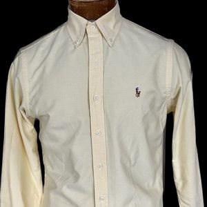 POLO RALPH LAUREN CLASSIC FIT YELLOW OXFORD SHIRT SMALL